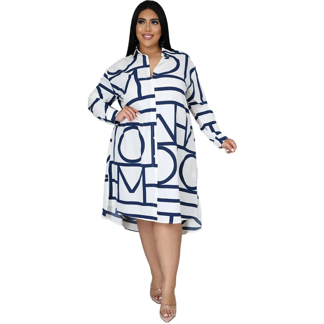Plus-Size Jurk Casual en Uniek voor Vrouw