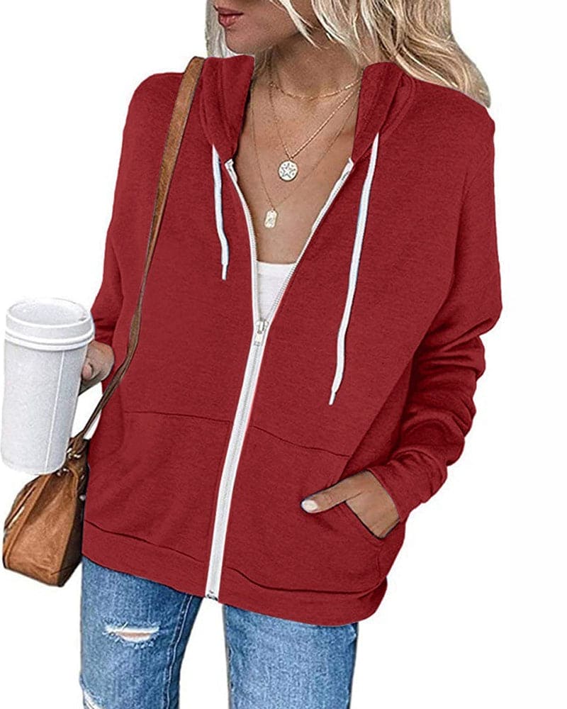 Dames Zipped Hoodie Mila - Zacht en Warme Sweatshirt