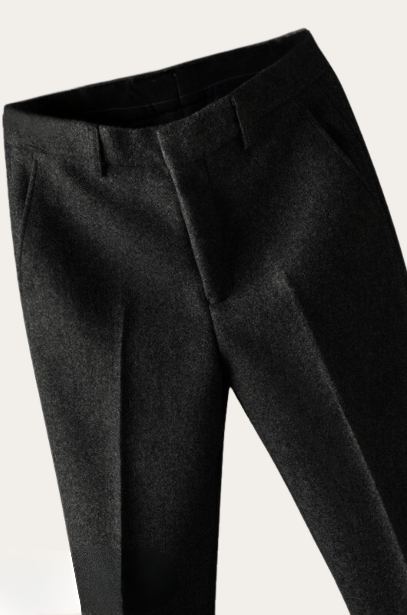 Heren Pantalon Stijlvolle Zwart Gemaakt van Kwaliteit Stof