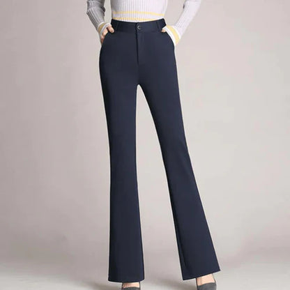 Hoge Broek Slank Uitlopende High Waist Jeans voor Vrouw