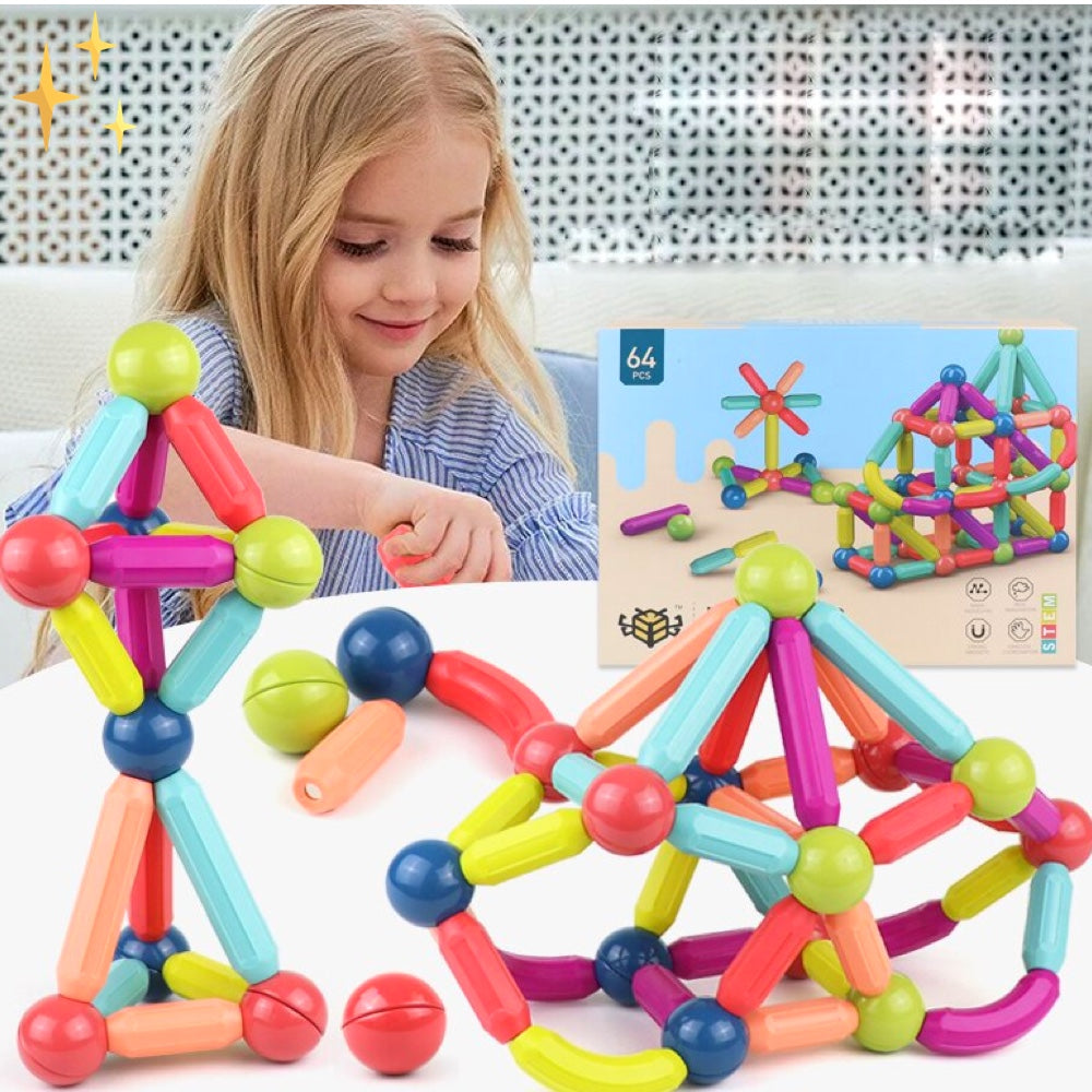 Magnetische Bouwblokken 64 Stuks Speelgoed voor Kinderen