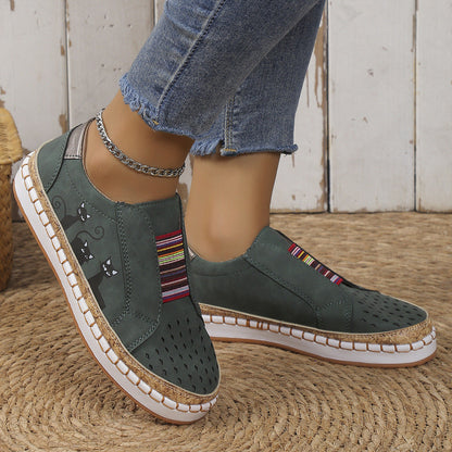 Retro Casual Schoenen Plat voor Dagelijks Gebruik
