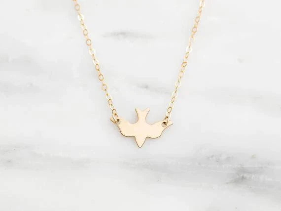 Ketting met Vliegende Vogel Sieraad Zilver Kleur
