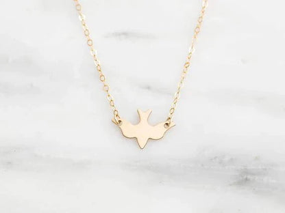 Ketting met Vliegende Vogel Sieraad Zilver Kleur