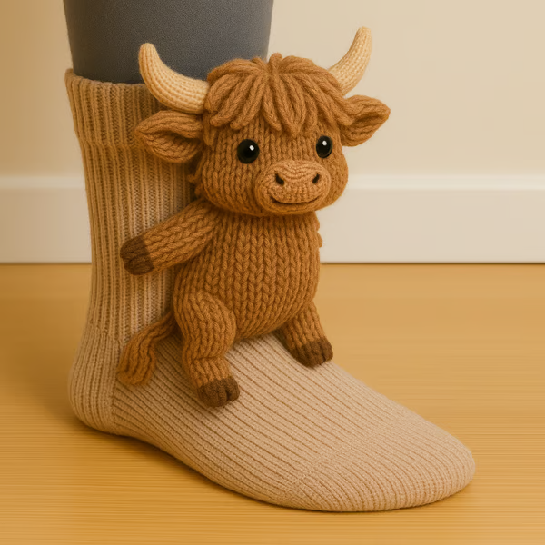 Dames Gebreide 3D Dierensokken voor Binnen