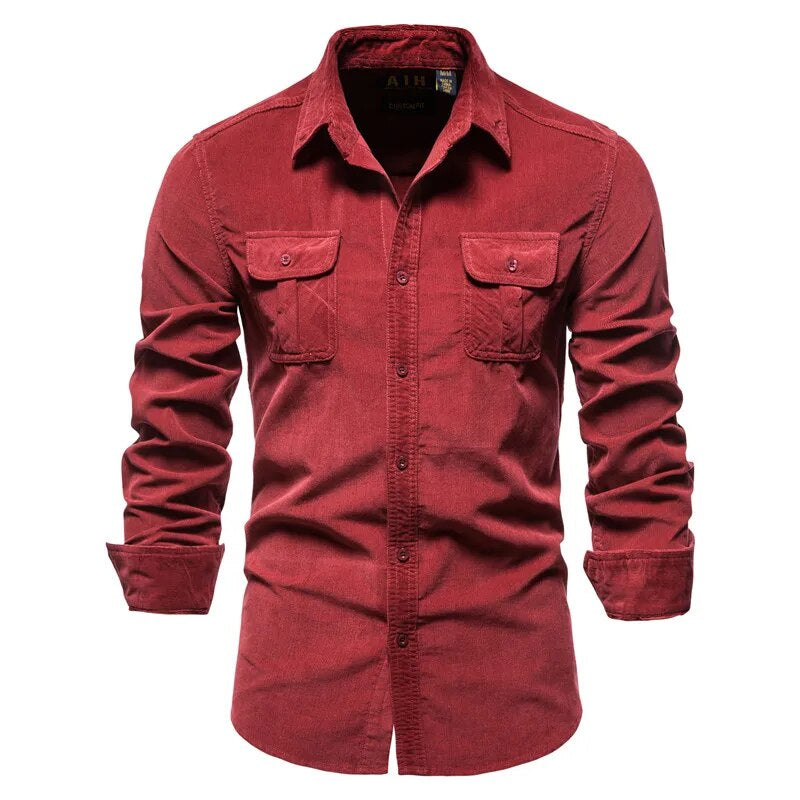 Casual Overhemd Corduroy voor Dagelijks Gebruik