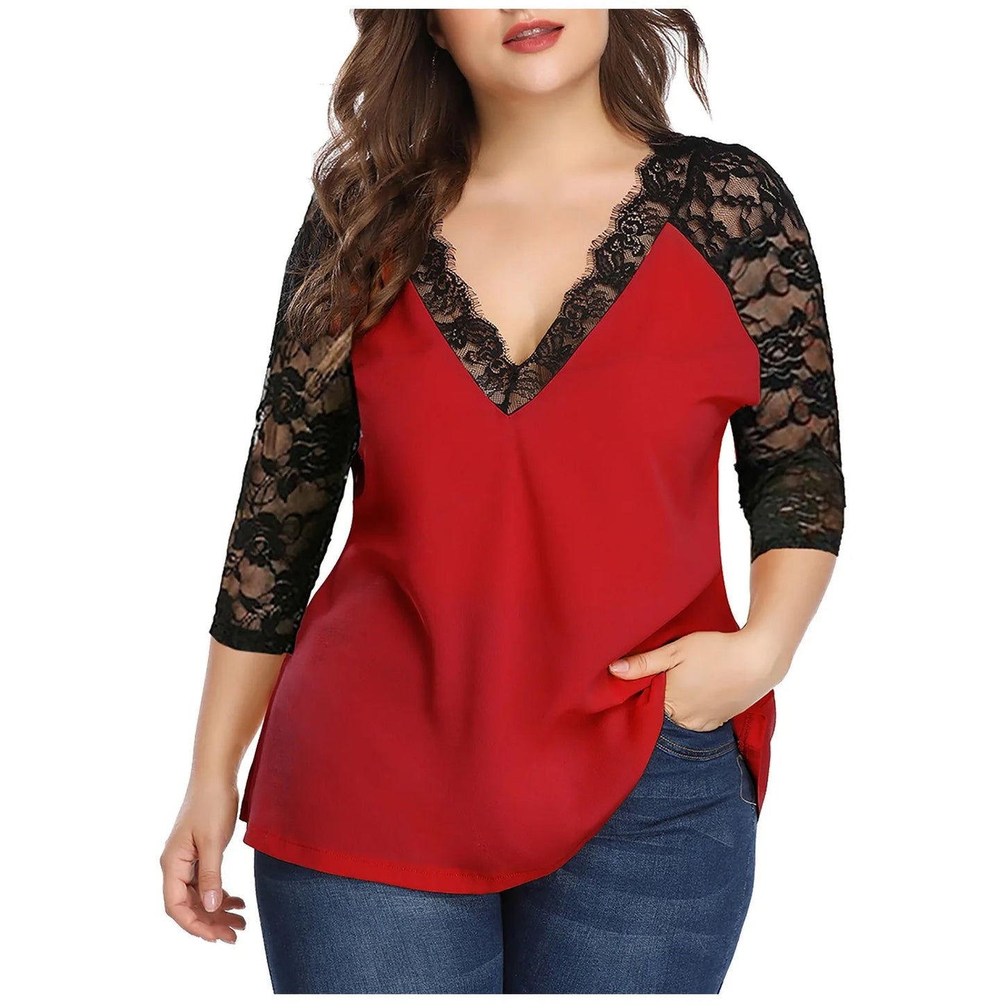 Plus-Size Blouse Trendy en Flatterend voor Vrouwen