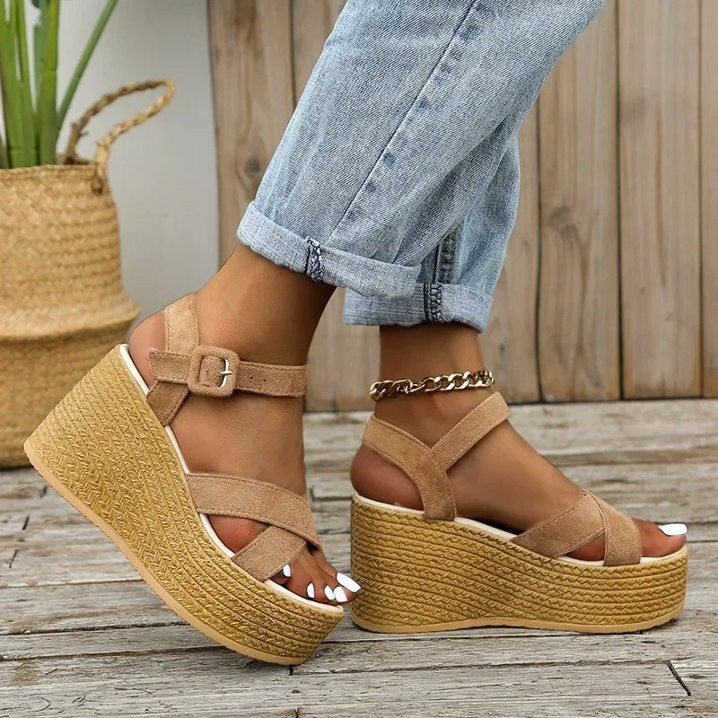 Sandalen met Sleehak Modieus voor Vrouw