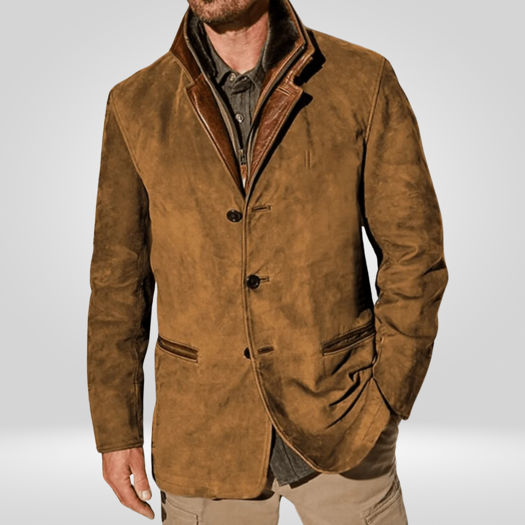Herfstjas voor Heren Vintage Leer Leren Jacket