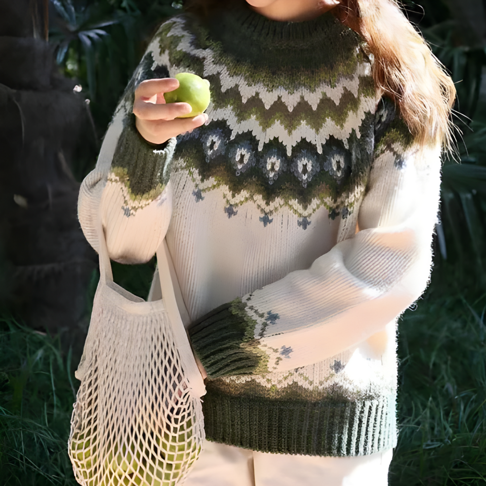 Dames Wintertrui Fair Isle Patroon Relaxed Fit