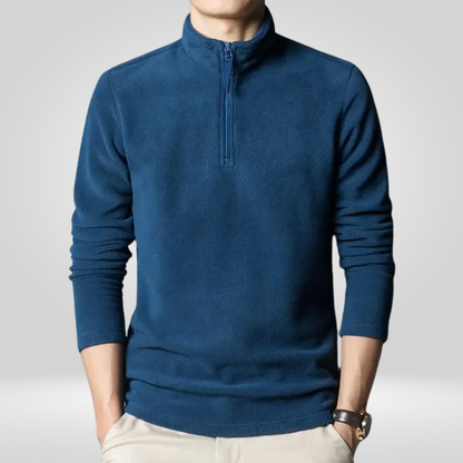 Warme Fleece Heren Trui met Rits Comfortabel