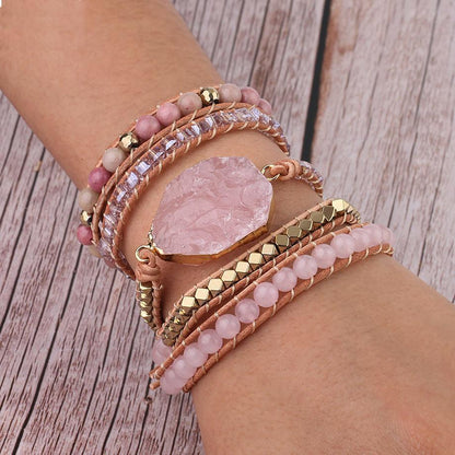 Rozenkwarts Armband Goud Gelegenheidssieraden