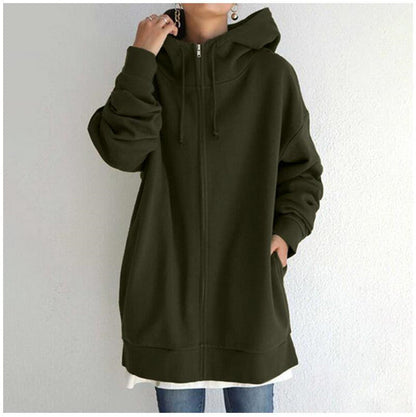 Dames Oversized Hoodie met Rits Comfortabel en Warm