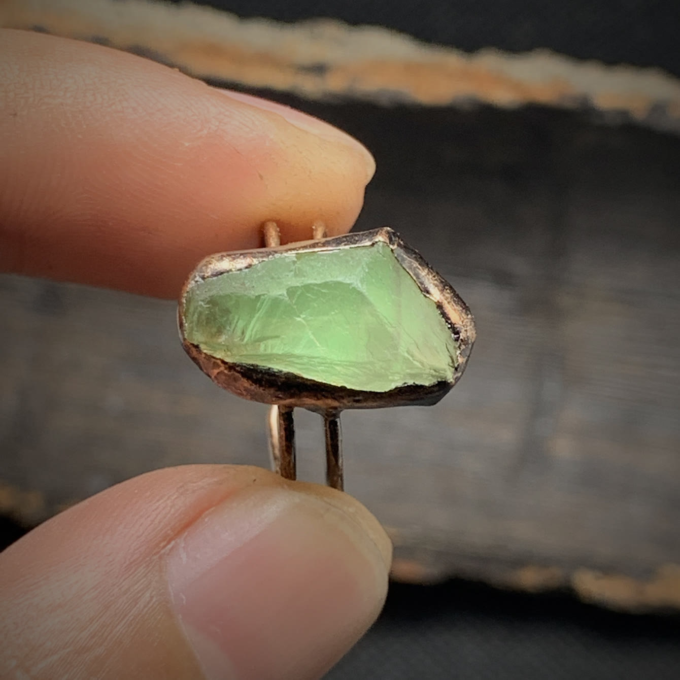 Natuurlijke Geboortesteen Ring Selina Zilver Kleur