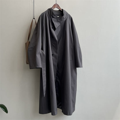 Dames Trenchcoat Lange Stijlvolle Jas Koreaanse Stijl