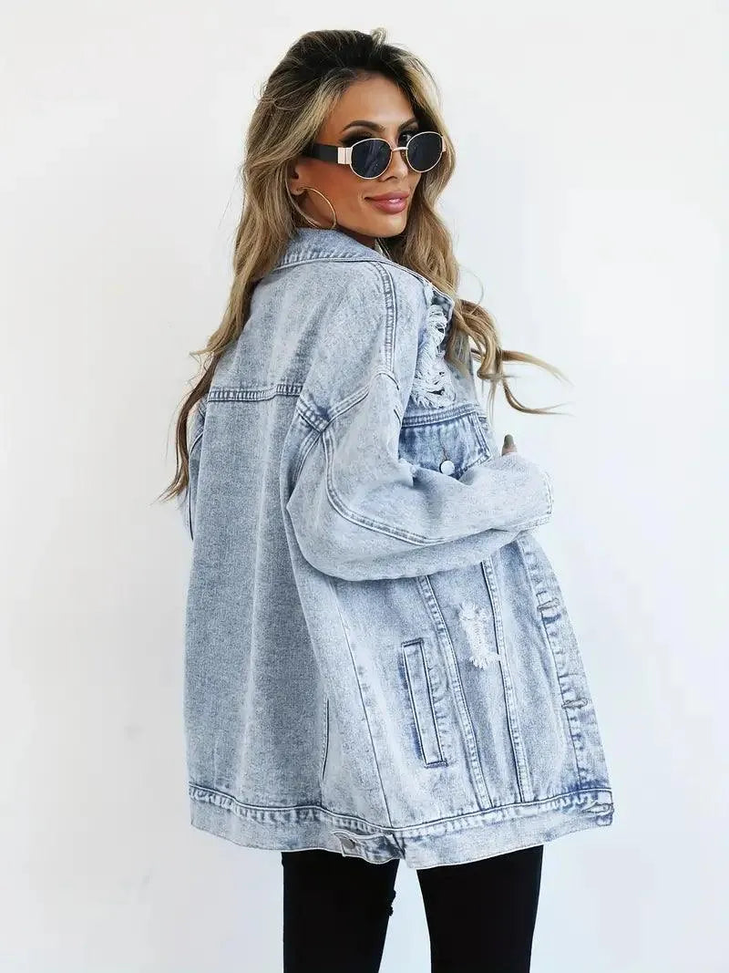 Dames Jeansjack Waterdicht Gevoerd Extra Large