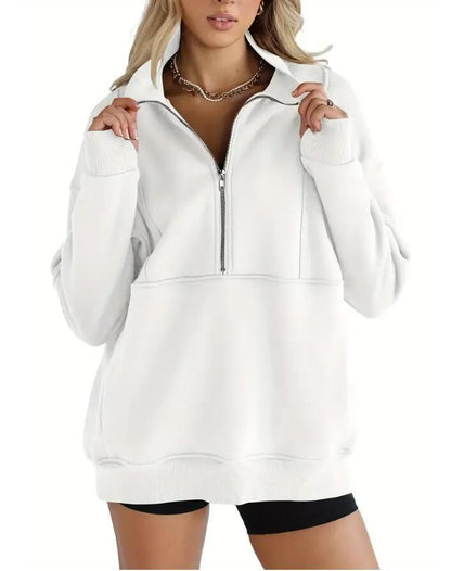 Dames Oversized Trui Warm en Comfortabel met Kangoeroezak