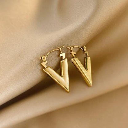 V-Vormige Oorbellen Geo Minimalistisch voor Dames