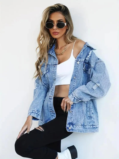 Dames Jeansjack Waterdicht Gevoerd Extra Large