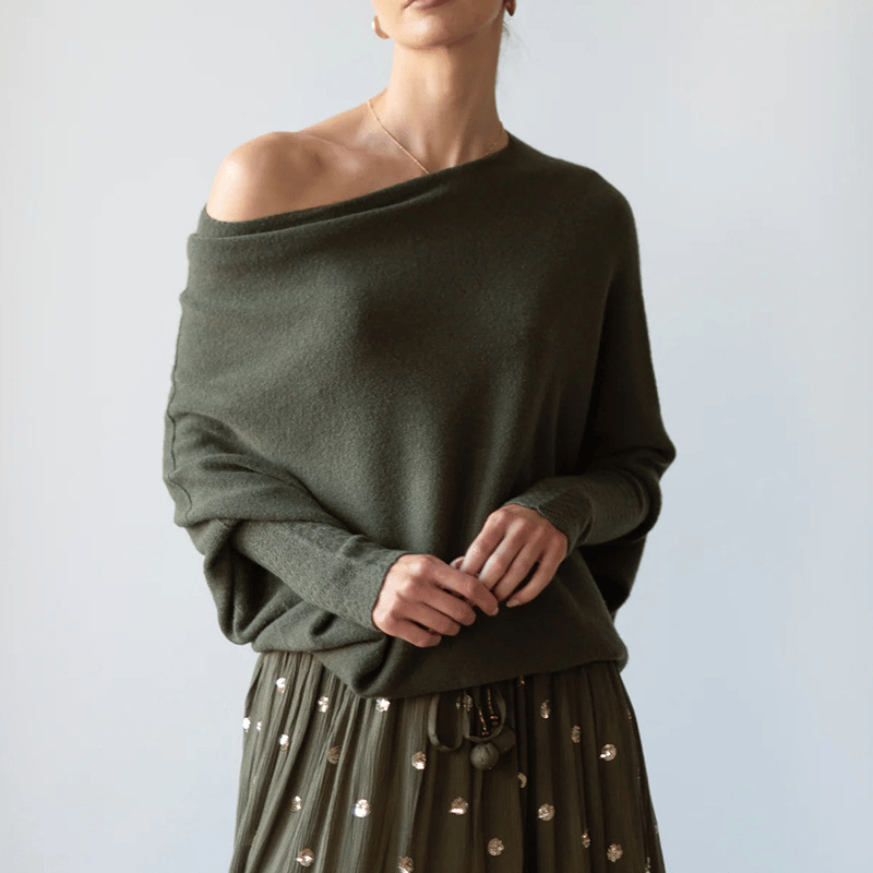 Dames Trui Off-Shoulder Trendy Casual