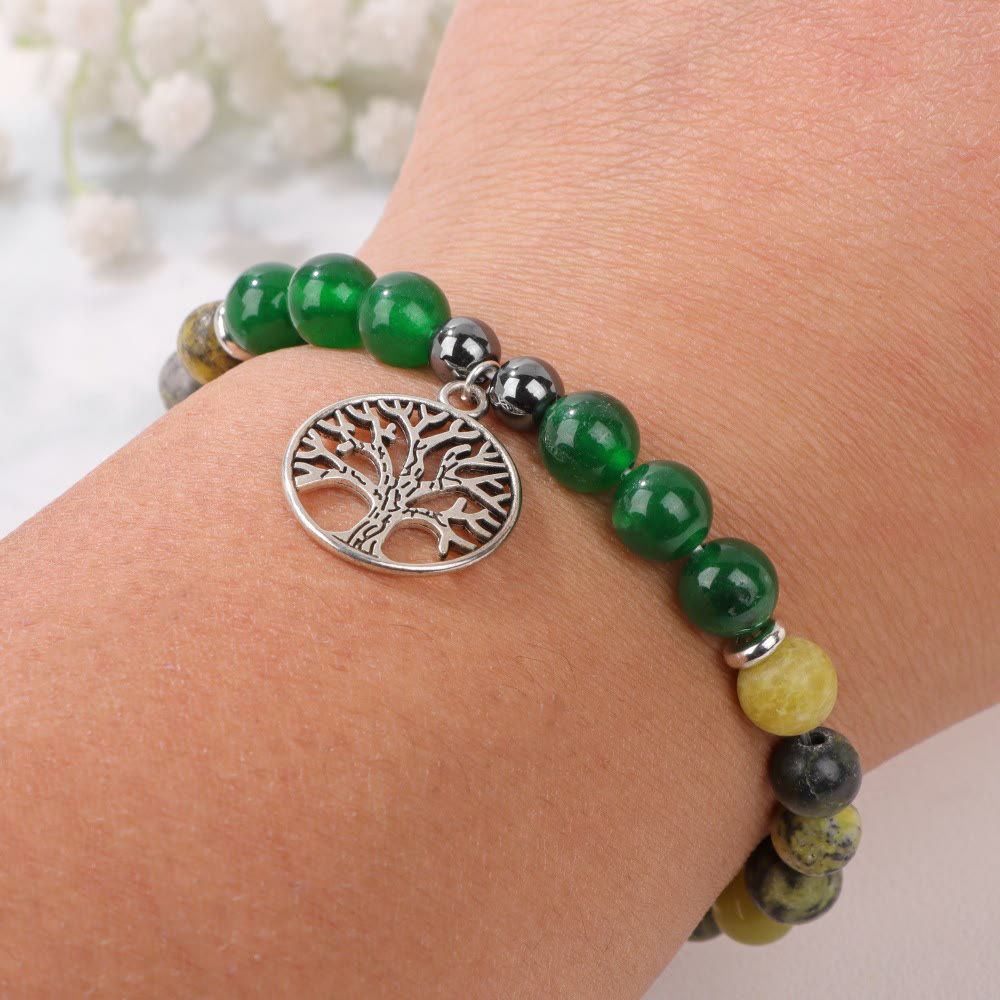 Natuurlijke Kristal Armband Levensboom Mila