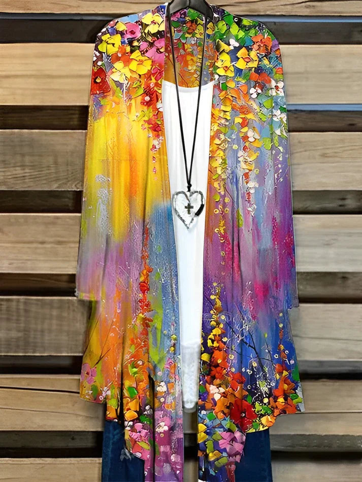 Vest Dames Casual Olieverf Jas - Mode Vibes