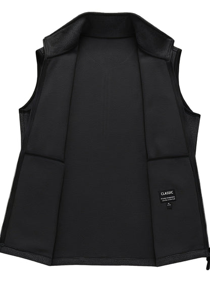Gaspare | Gilet in pile leggero con colletto rialzato