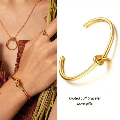 Dames Armband Roestvrij Staal met Liefdesknoop Zilverkleurig