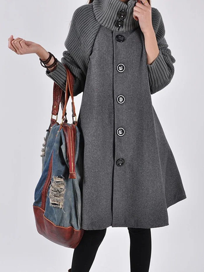 Oversized Jas Maribel Zwart Langer Model