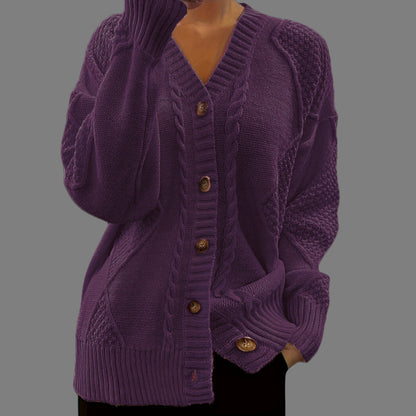 Dames Gebreide Vest met Kabels Stijlvol Eleganter Rexan