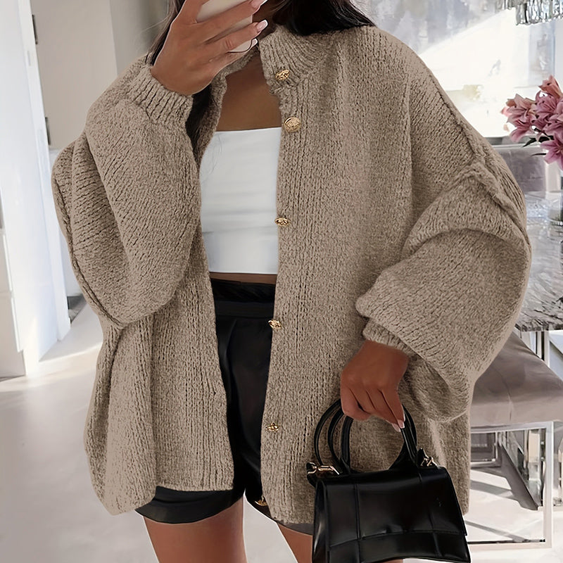 Dames Gebreide Vest Trendy Hoge Hals Modieus