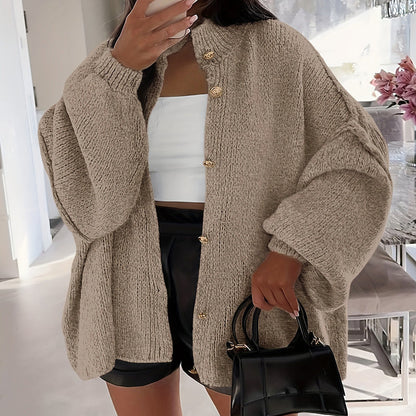 Dames Gebreide Vest Trendy Hoge Hals Modieus