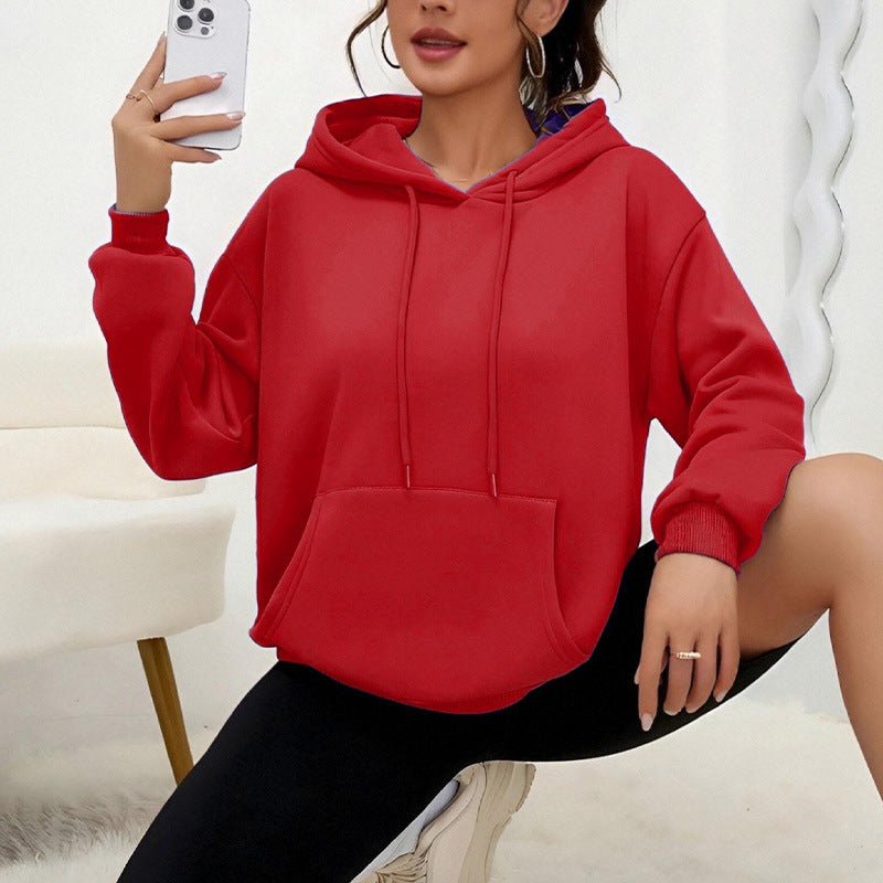 Dames Oversized Hoodie met Kangoeroezak Casual Basic