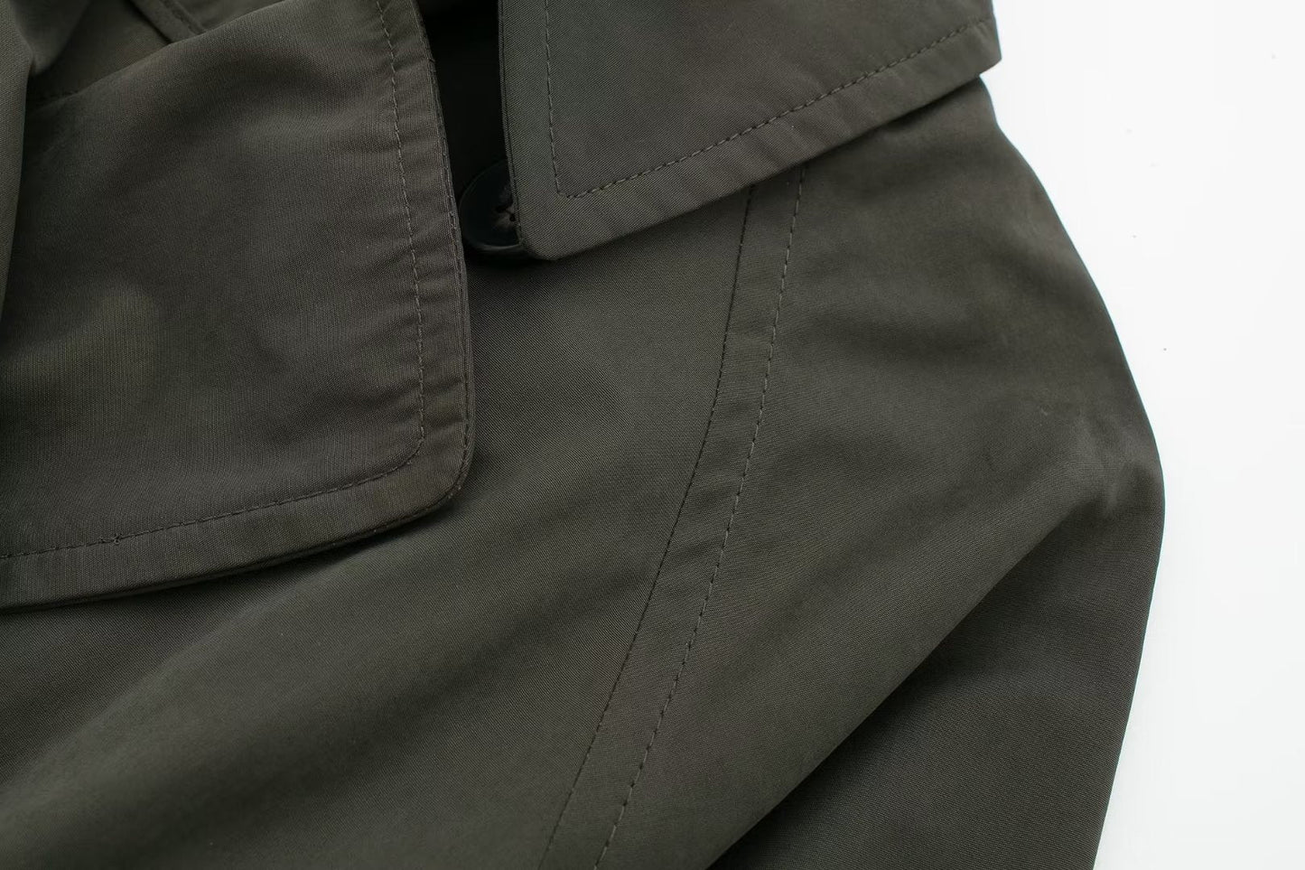 Dames Trenchcoat Lange Trendy Voorjaarsjas met Ceintuur