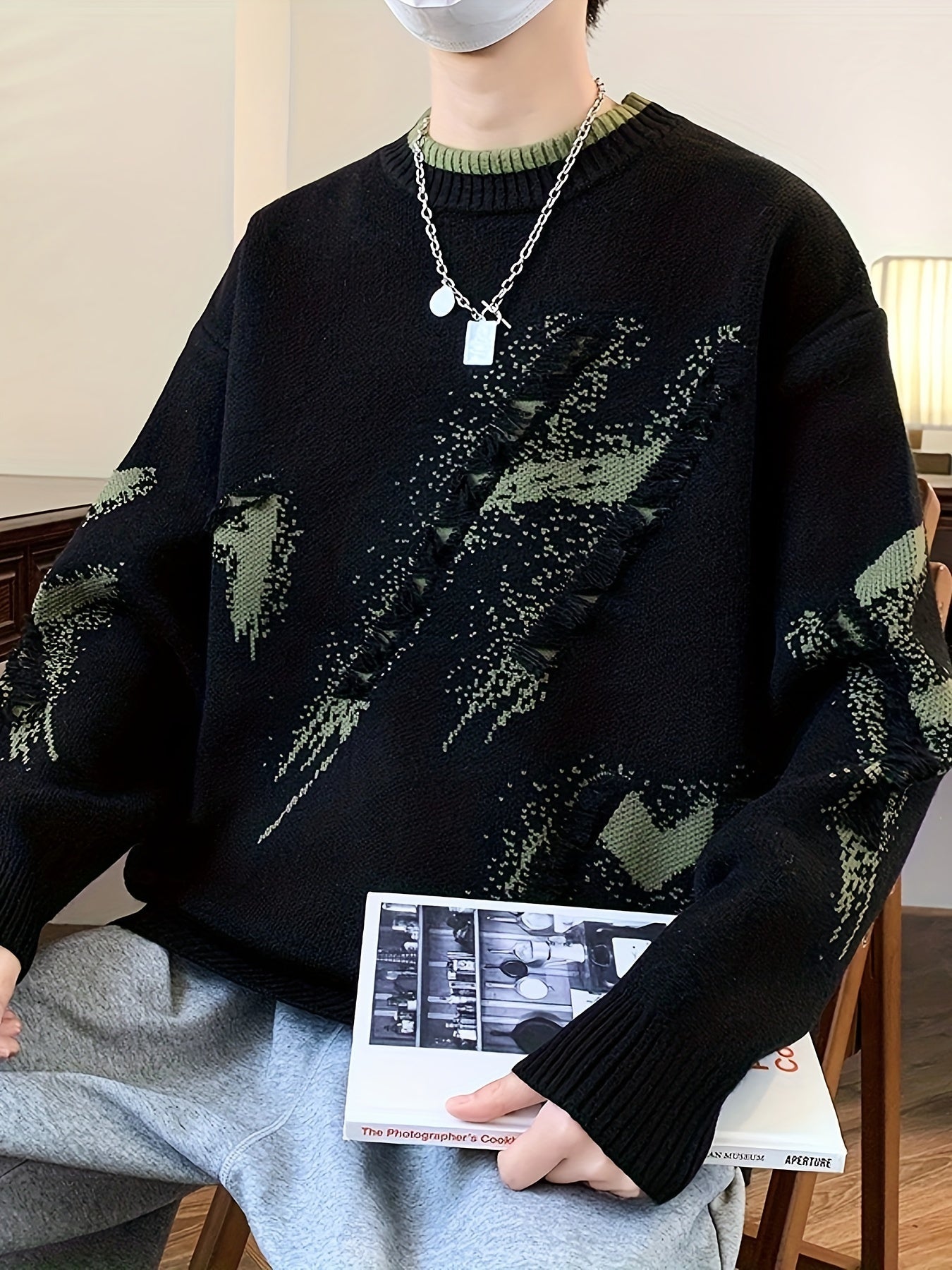 Gebreide Trui Oversized Trendy Heren