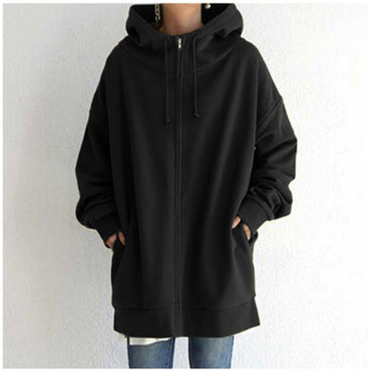 Dames Oversized Hoodie met Rits Comfortabel en Warm