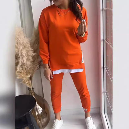 Dames Pak Tweedelig Met Split Detail Casual Modieus