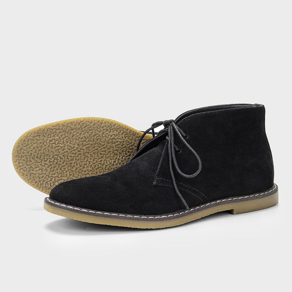 Heren Desert Boots Vintage Stijl Leren Schoenen