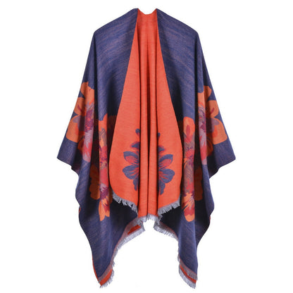 Dames Sjaal met Bloemenprint Cape Stijl Levi