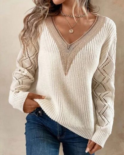 V-hals Trui voor Vrouw Stijlvol en Elegант - Mode Vibes