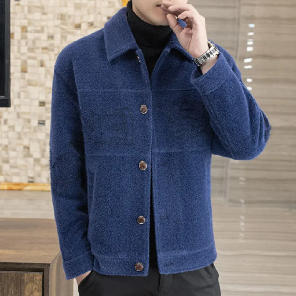 Herenjas Luxe Leren Jack met Tijdloos Design - Mode Vibes