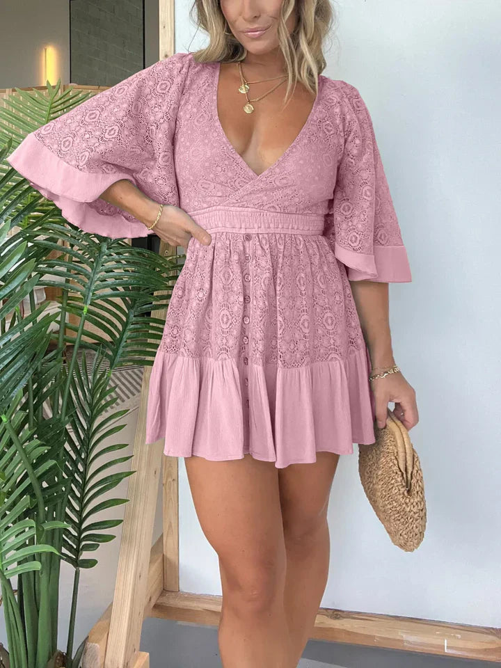 Dames Speeljurk Kant Gehaakt Mooi Zomerjurk