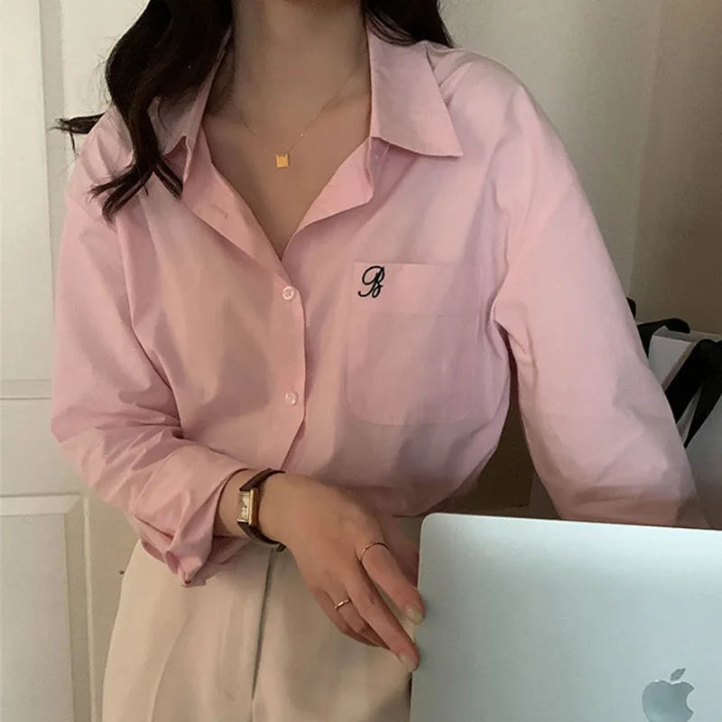 FashionGlow Kleuren Blouse met Borduurwerk