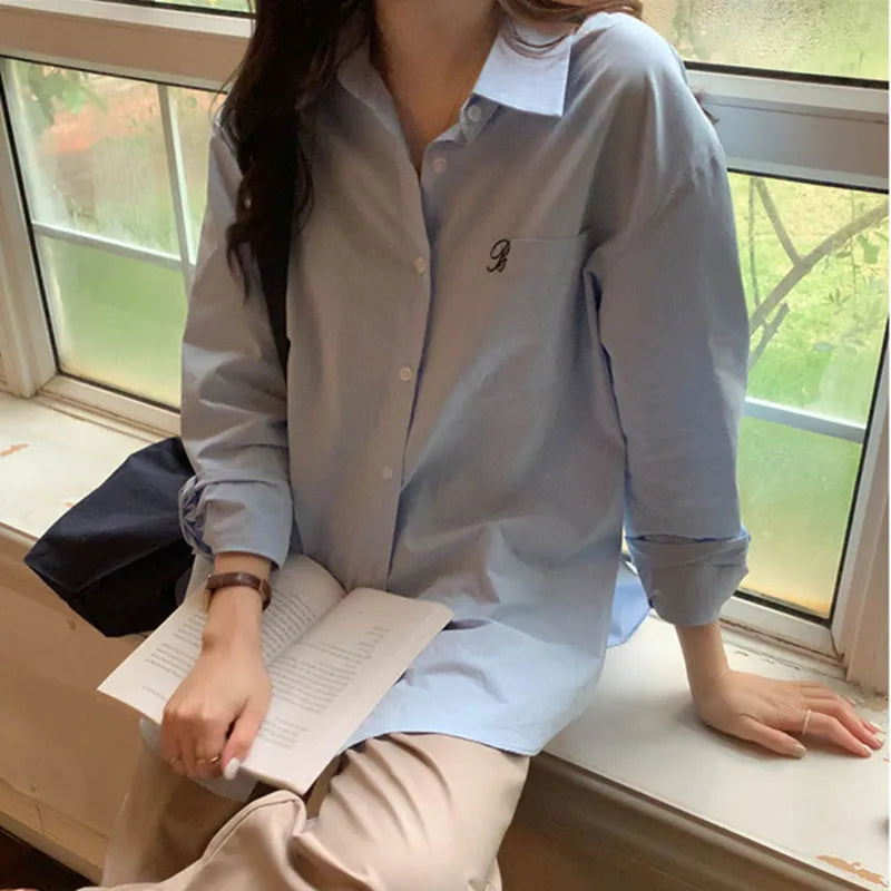 FashionGlow Kleuren Blouse met Borduurwerk