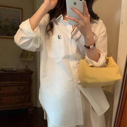 FashionGlow Kleuren Blouse met Borduurwerk
