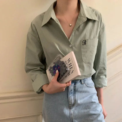 FashionGlow Kleuren Blouse met Borduurwerk