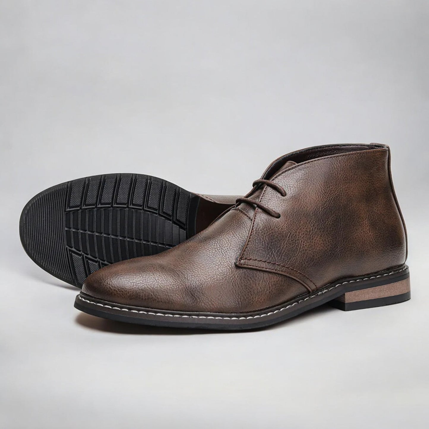 Klassieke Desert Boots voor Heren Leer Bruin
