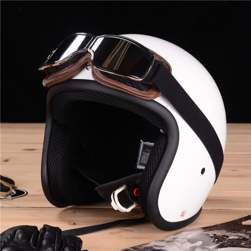 Leren Motorbril Vintage Stijl RiderEdge