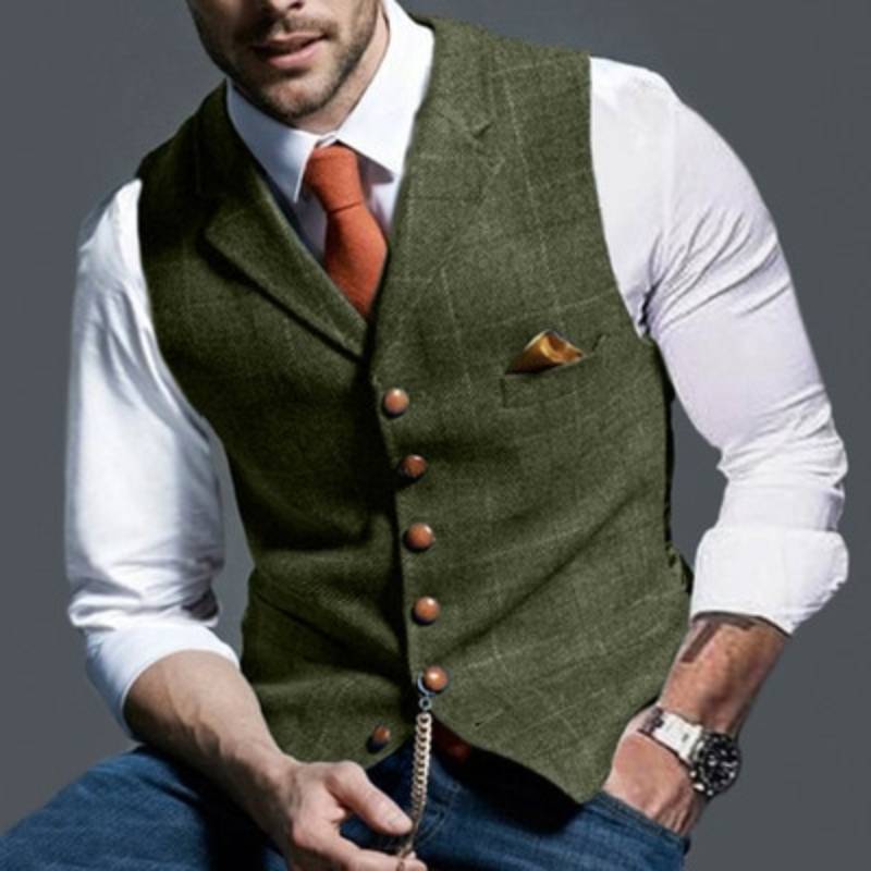 Heren Gilet Klassiek Vintage Stijl