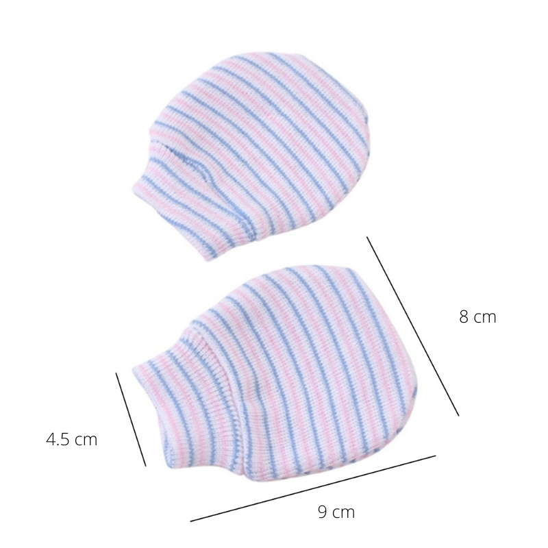 Baby Krabwantjes Set van 3 Paar Zachte Wantjes